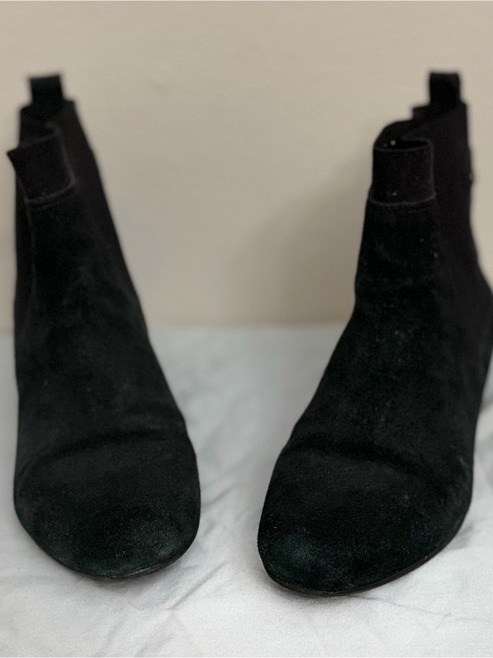 Nurture Black Suede Chelsea Ankle Boots - Women's size 6